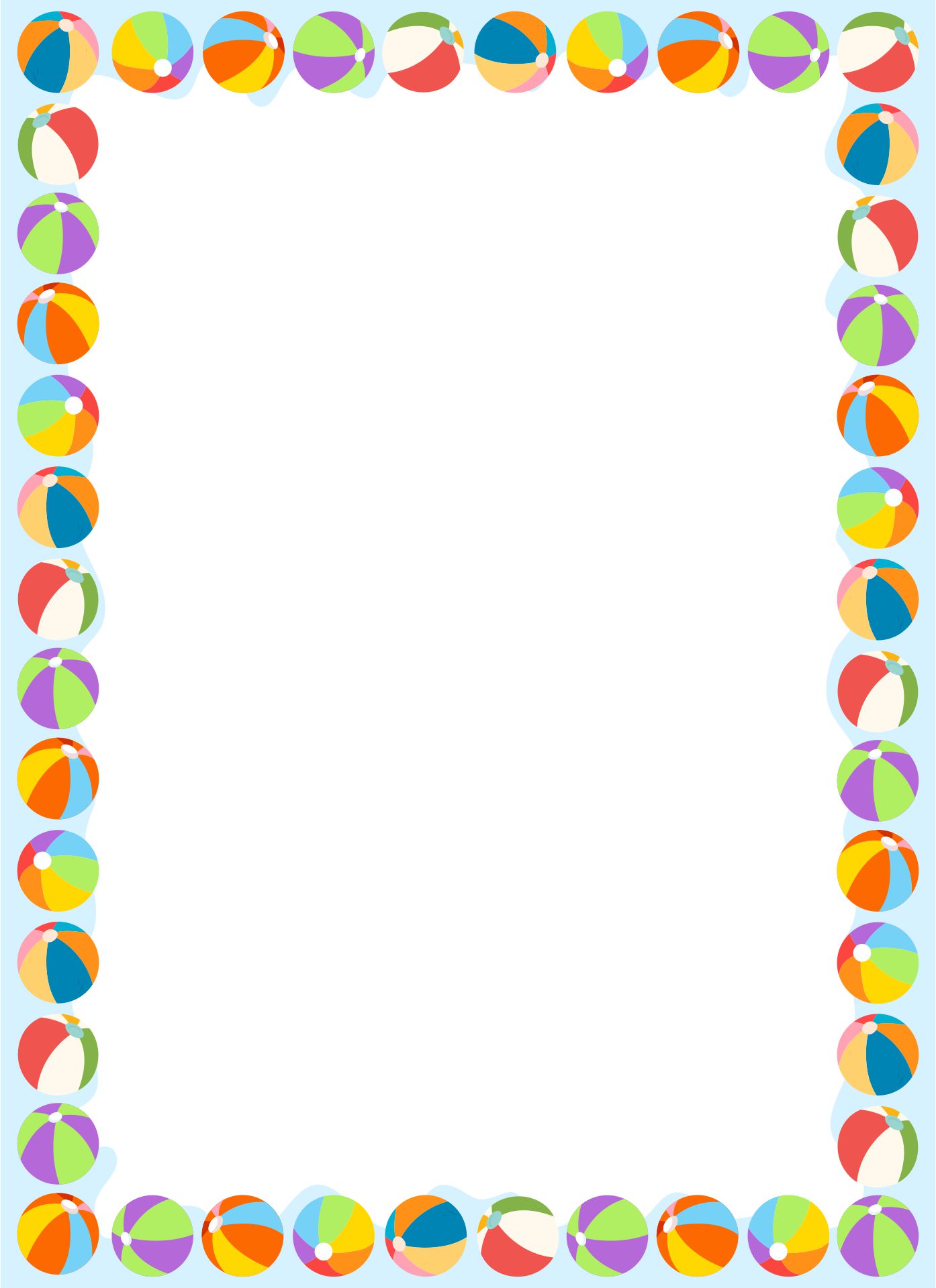 7 Best Images Of Free Printable Summer Borders Free Cute Printable 
