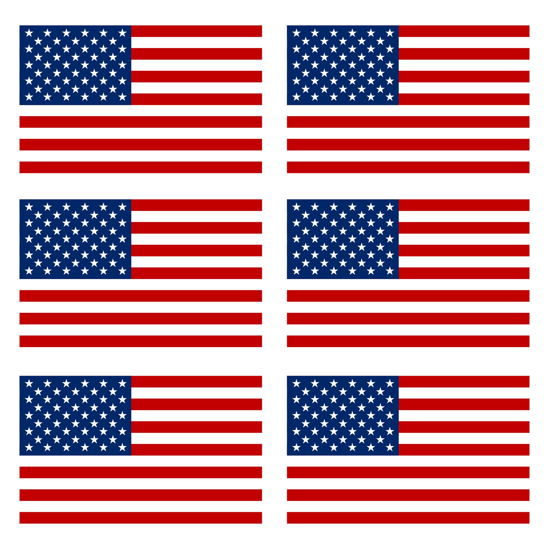 Black and White American Flag Banner Printable