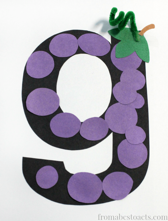 Printable Letter G Craft Template