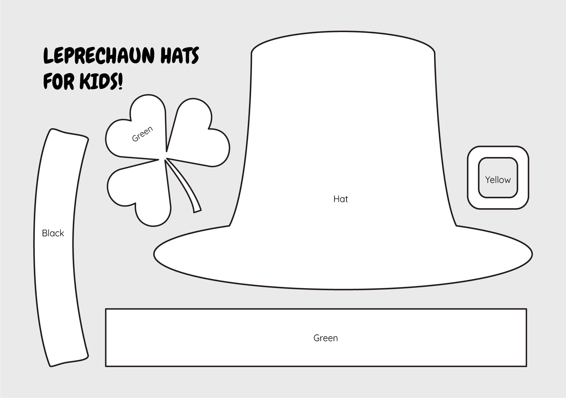  St Patricks Day Hat Template 
