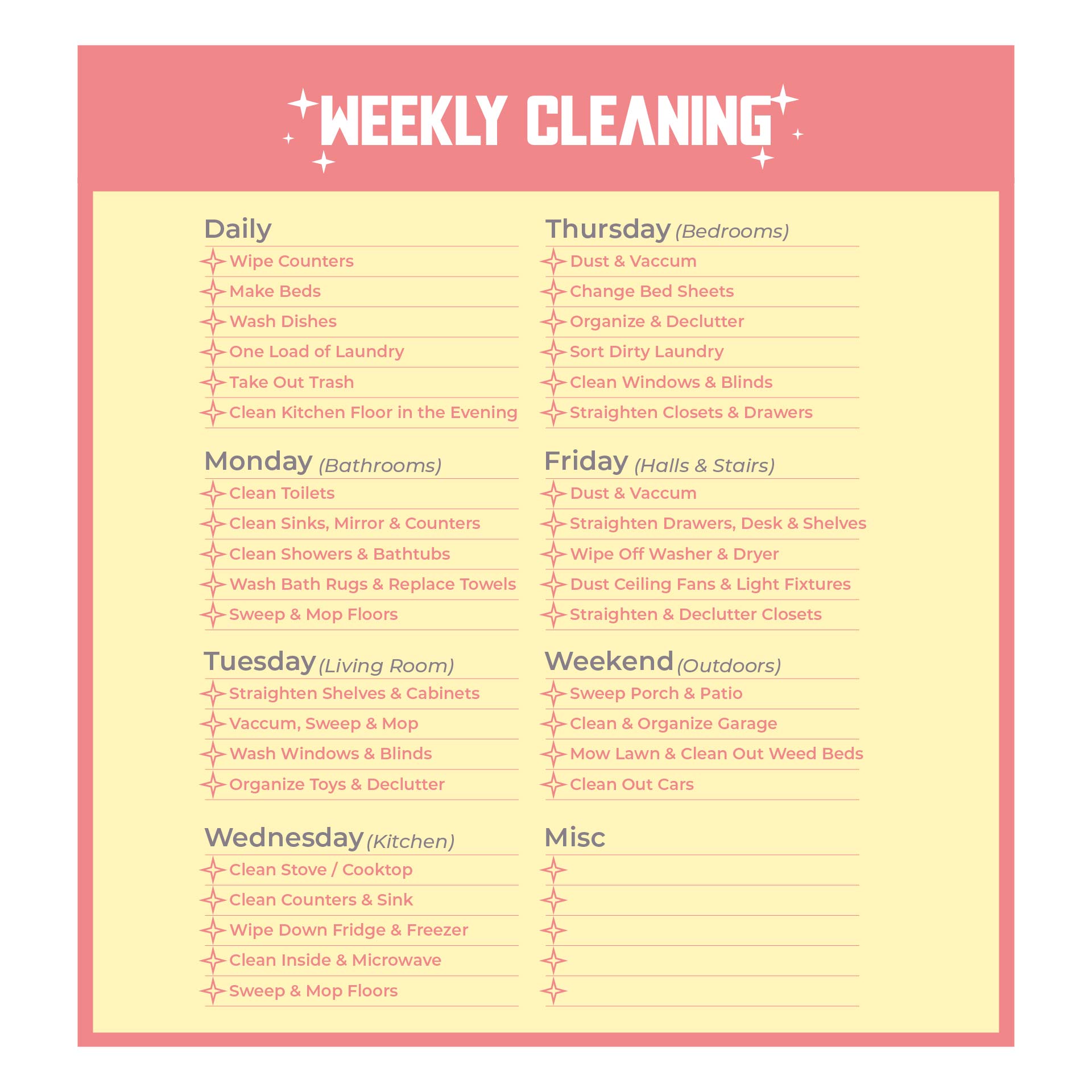 Free Printable Cleaning Work Order Template