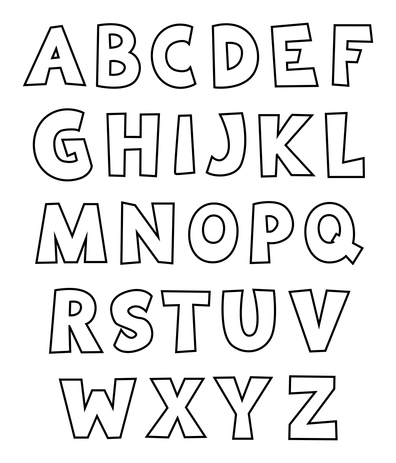 outline-letters-printable