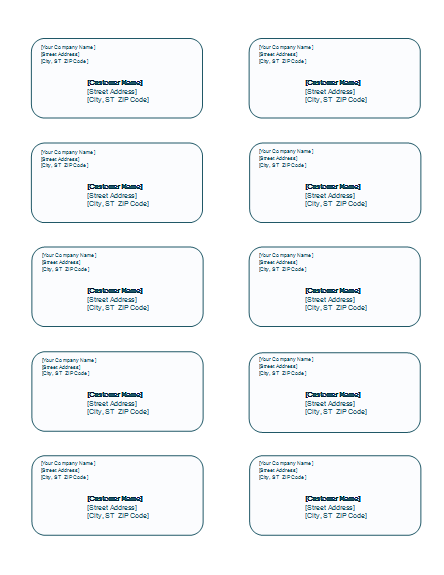 Microsoft Word Address Label Templates