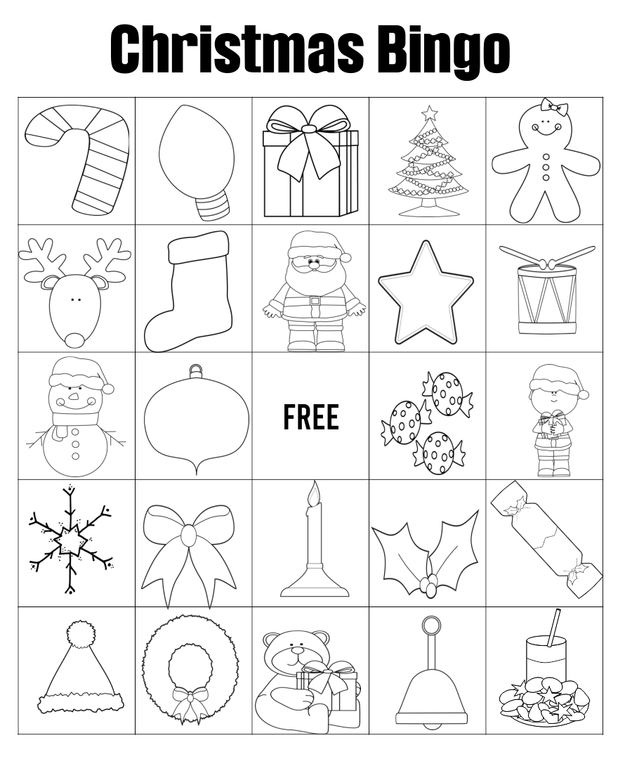 Halloween Bingo Cards Printable Black And White