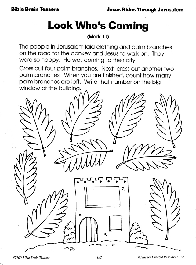 palm sunday coloring pages religious christmas - photo #36