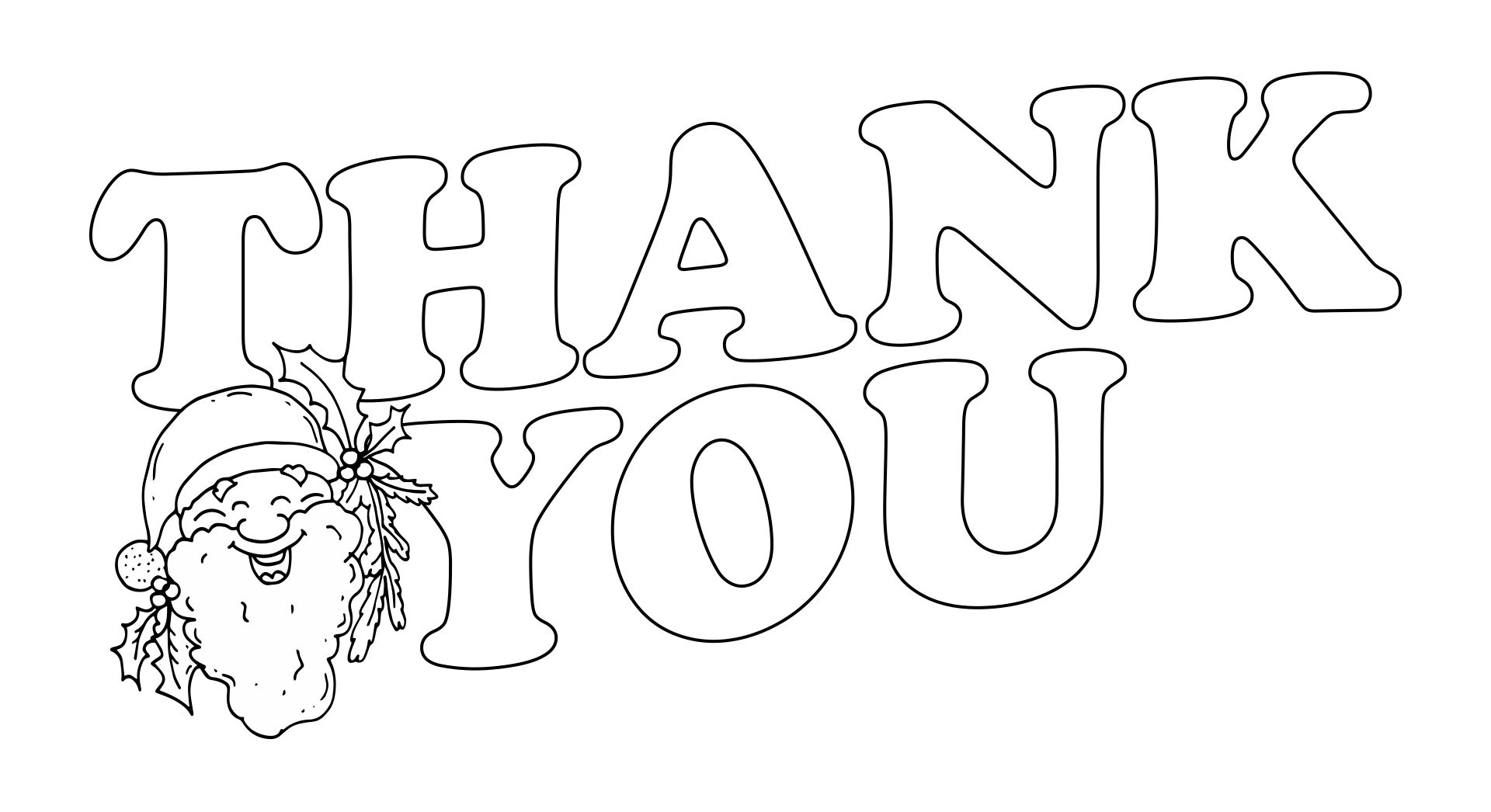 9 Best Images of Christmas Printable Coloring Thank You Cards