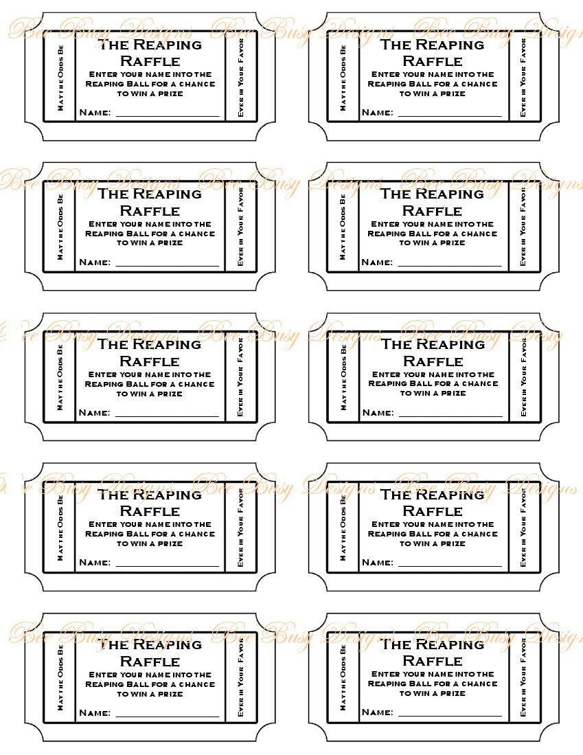 Free Printable Diaper Raffle Tickets Black And White Printable Free 