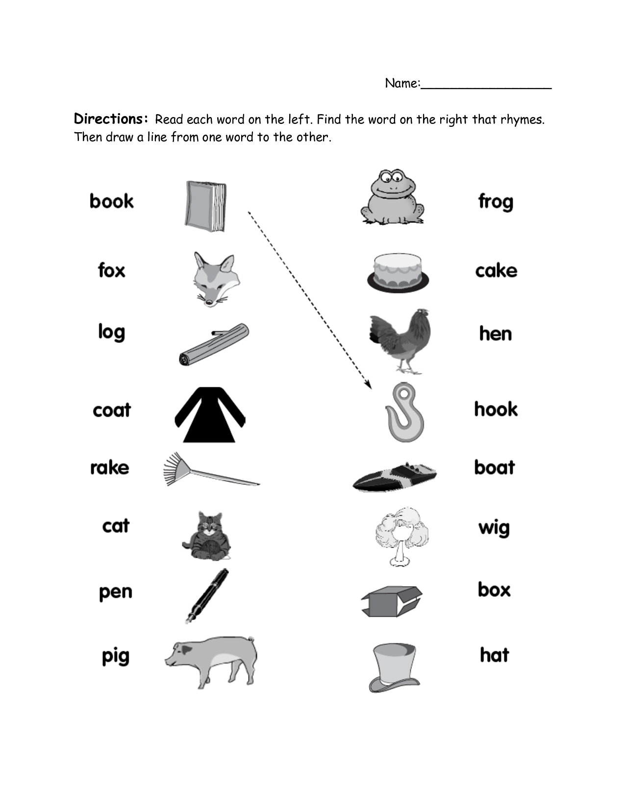 rhyming words worksheet_126078