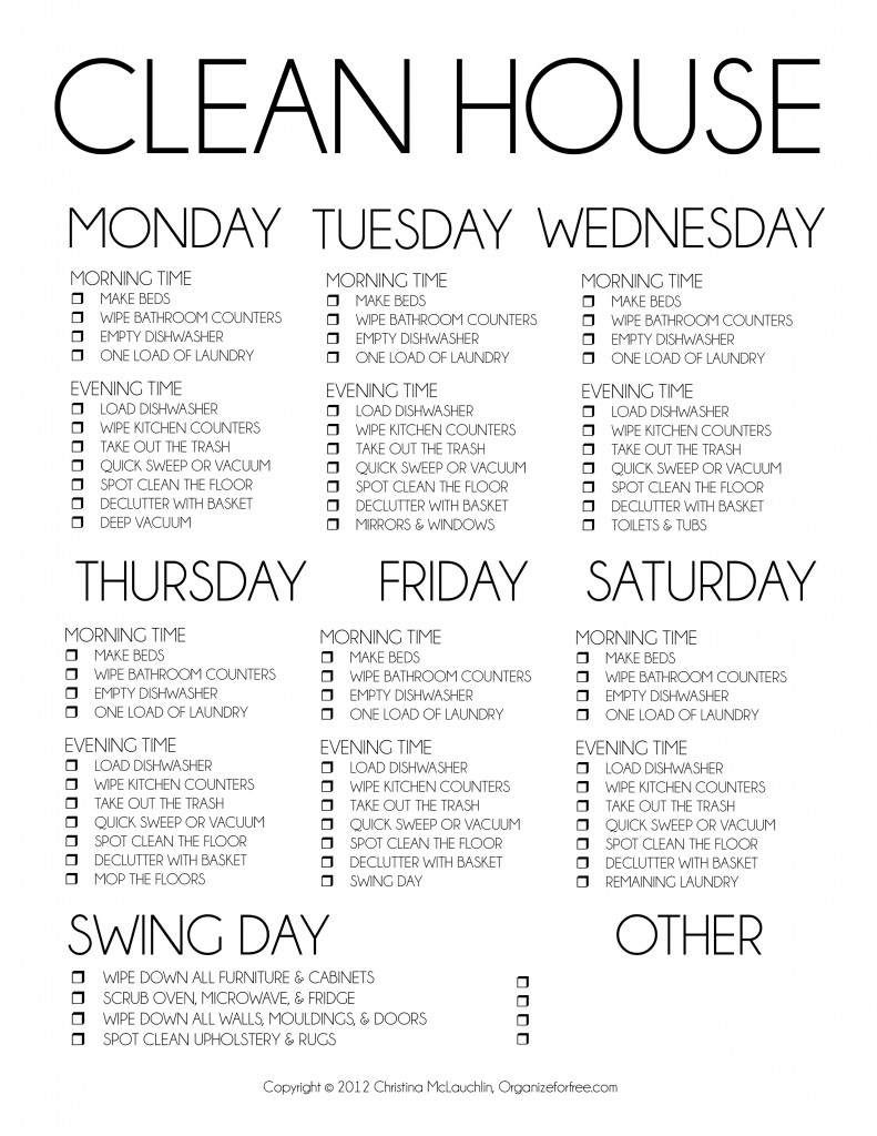 House Cleaning Schedule Cleaning Schedule Printable Weekly Cleaning My Xxx Hot Girl