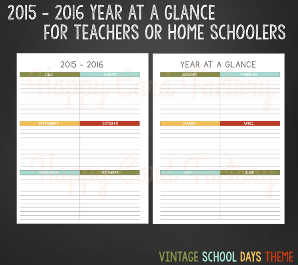 Year At A Glance Calendar Template from www.printablee.com