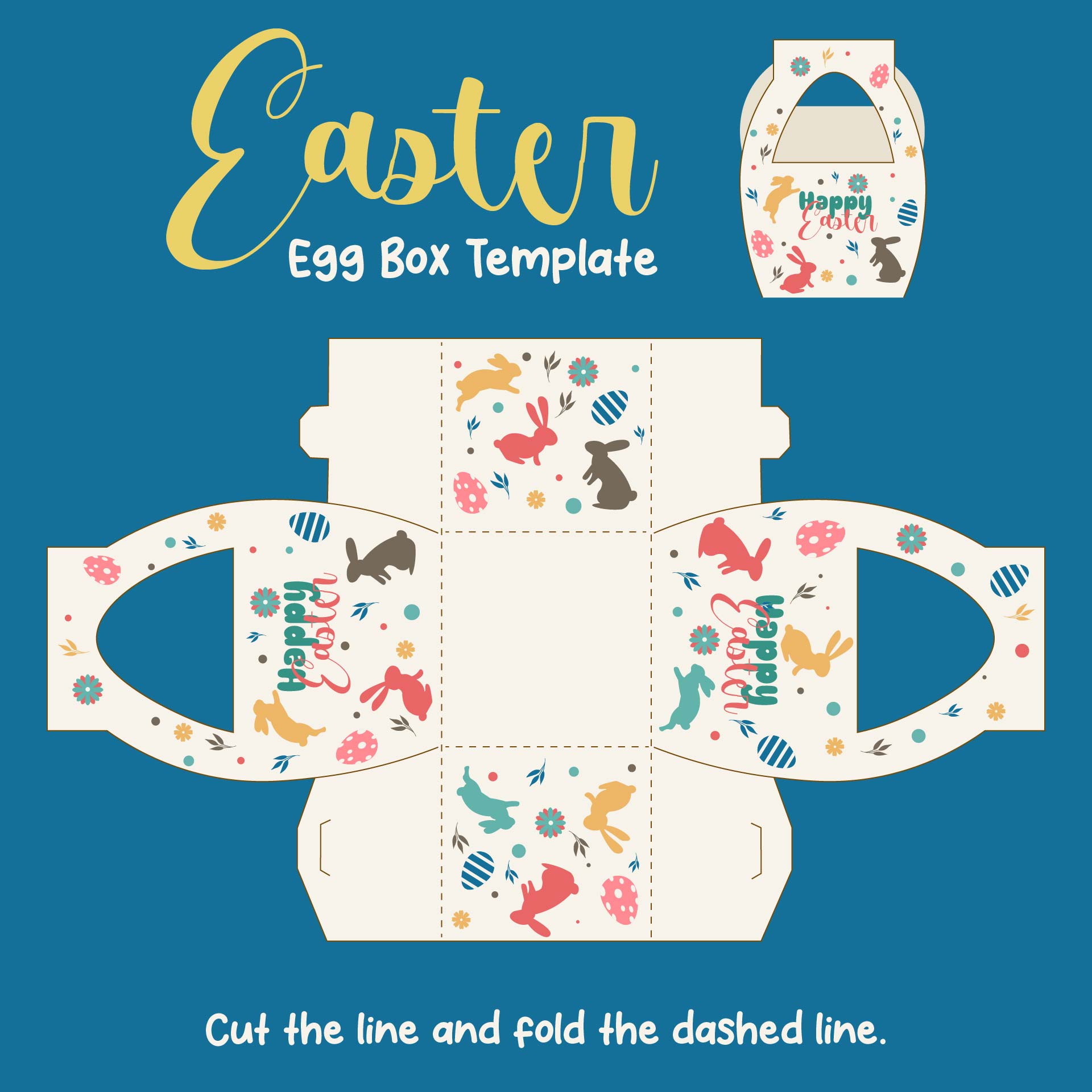 5 Best Images Of Free Printable Easter Egg Box Template Easter Egg