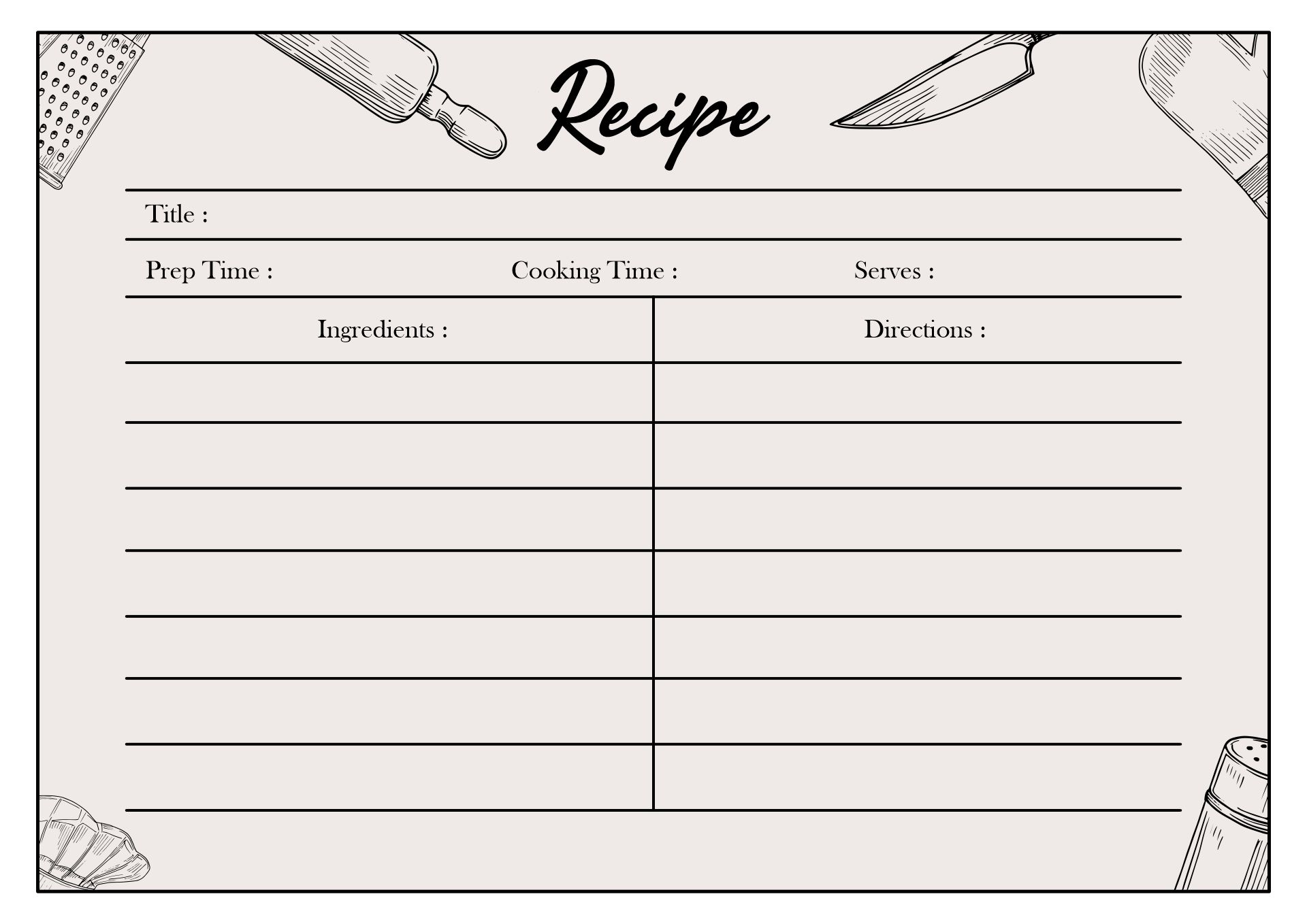 9 Best Images Of Free Printable Vintage Recipe Cards 4X6 Printable 