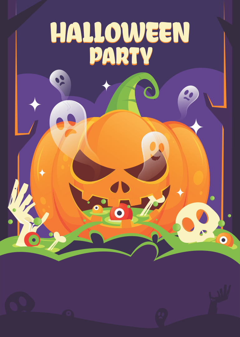 5 Best Images Of Halloween Birthday Party Printable Invitation Templates Free Halloween