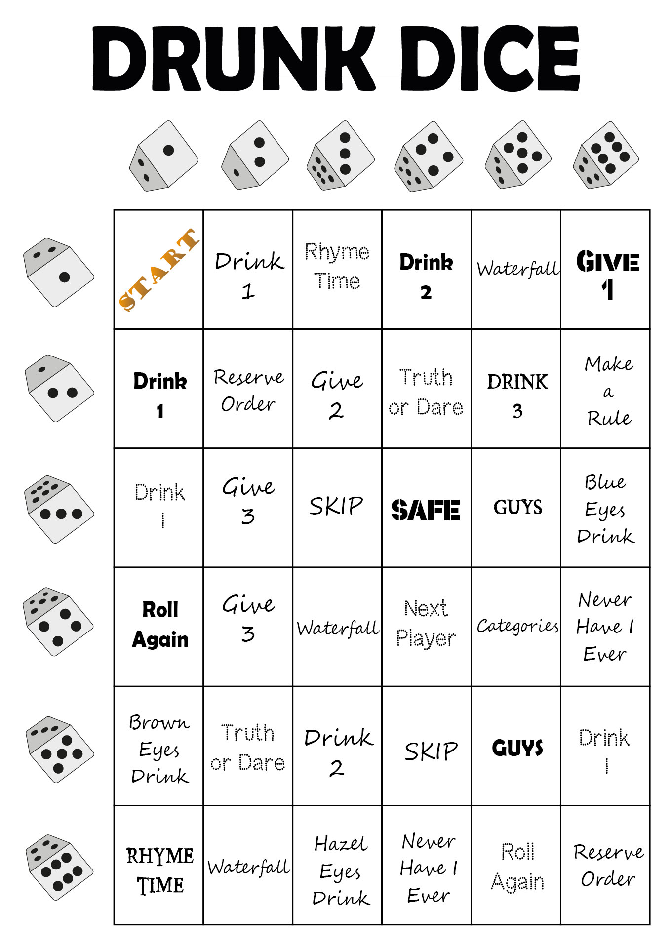 6 Best Images Of Drinking Printable Board Games Harry Potter Drinking