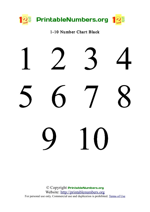 6 Best Images Of Large Printable Numbers 1 10 Printable Numbers 1 10