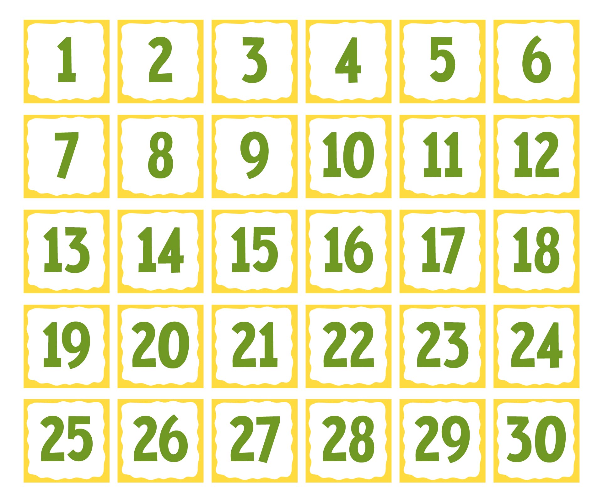 7 Best Images of Printable Number Chart 1 30 - Number Chart 1 20