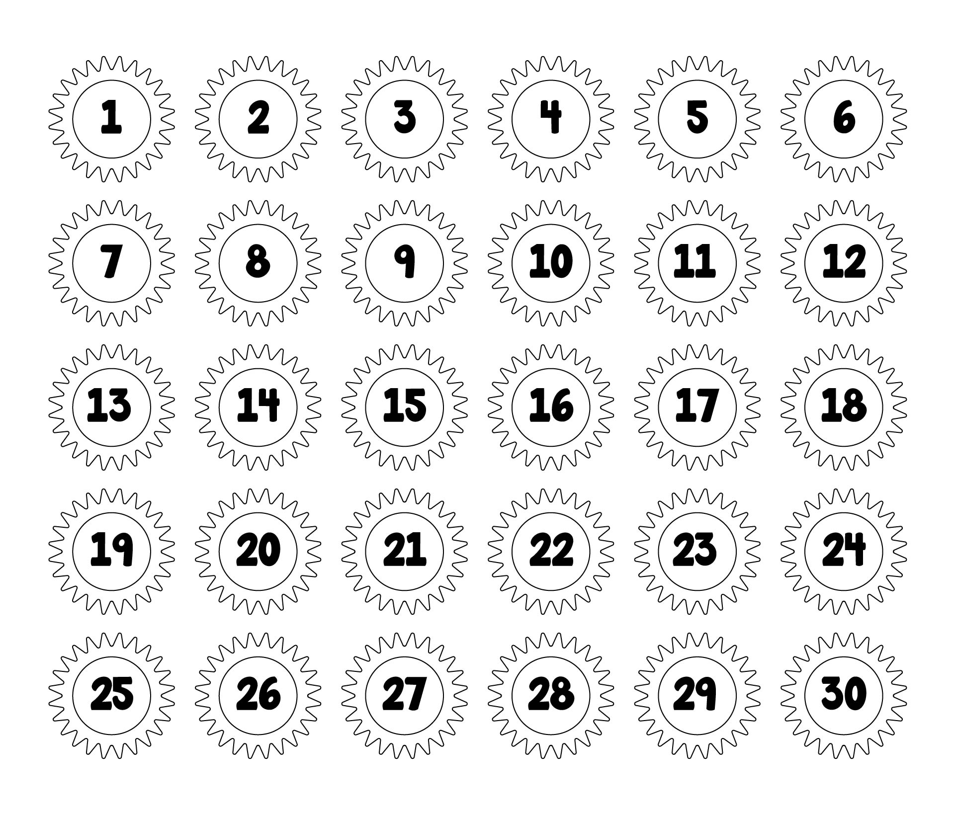 7 Best Images of Printable Number Chart 1 30 - Number Chart 1 20