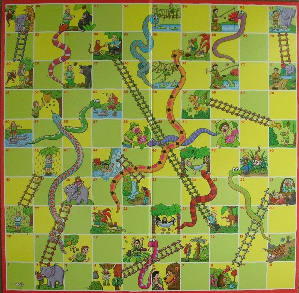 Shoots And Ladders Game Board Template