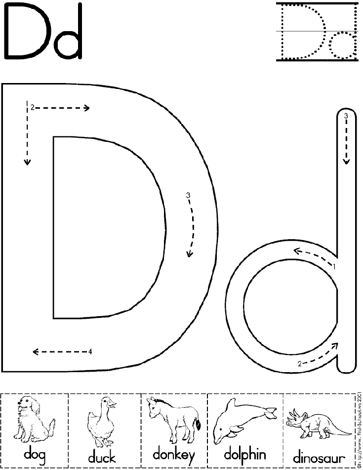 Letter D Worksheet For Preschool