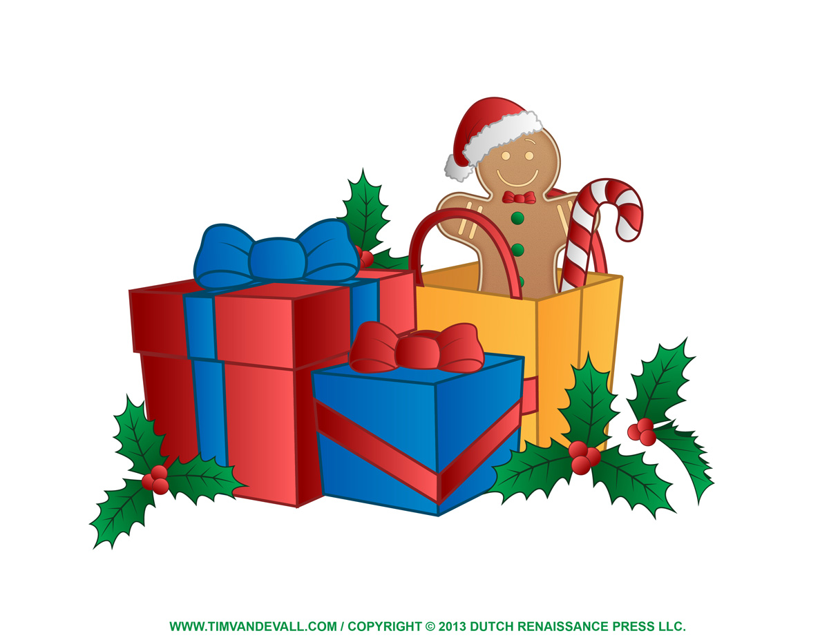 free clipart christmas tree with presents - photo #27