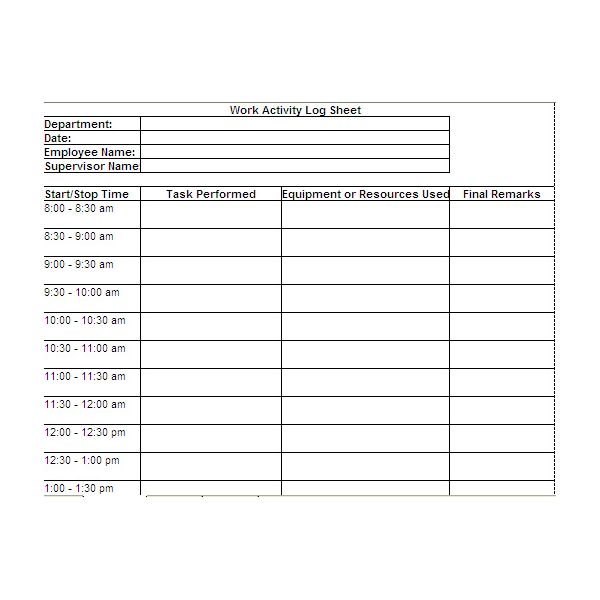 7 Best Images of Printable Weekly Time Log - Daily Work ...