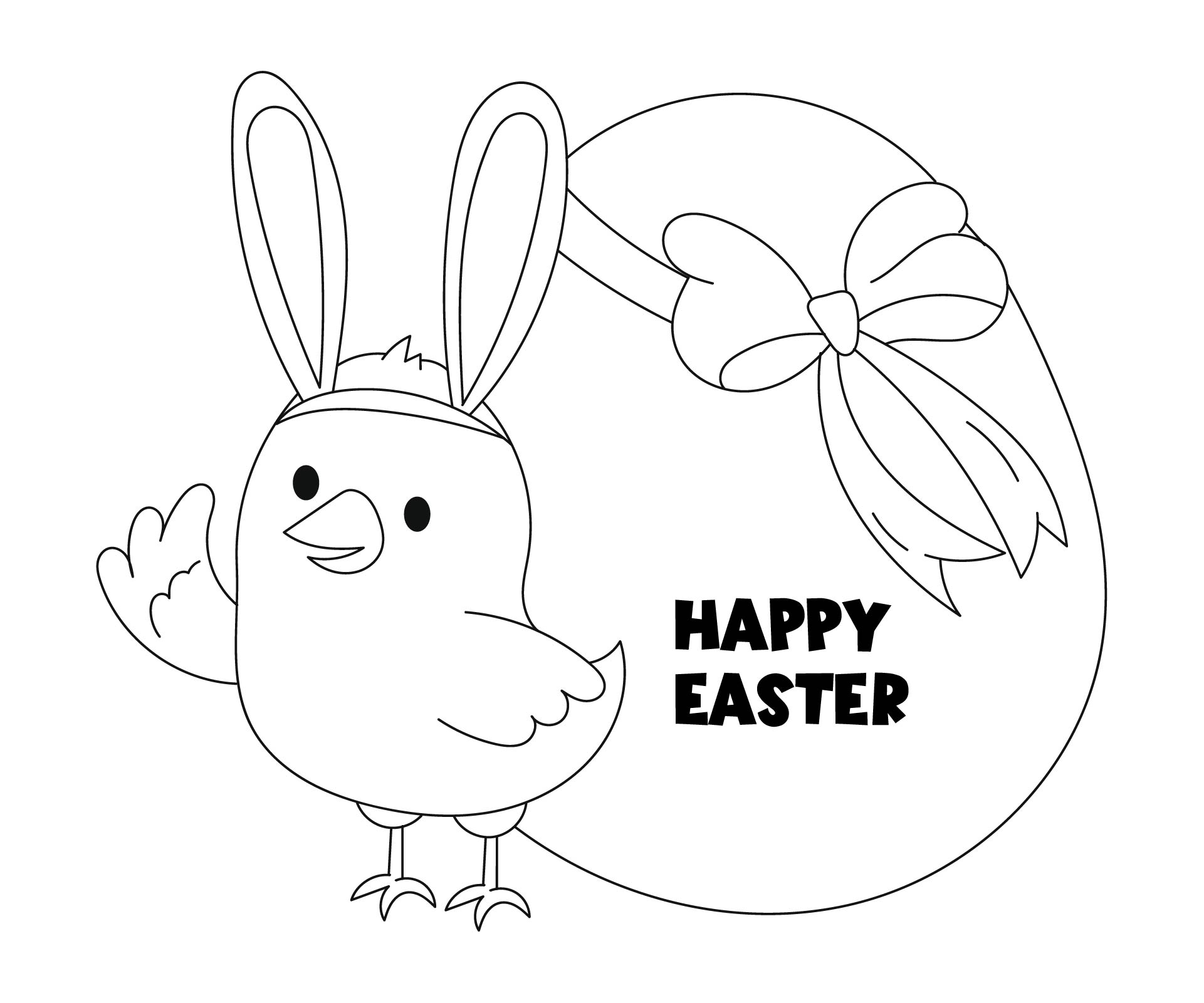 Easter Chick Printable Template