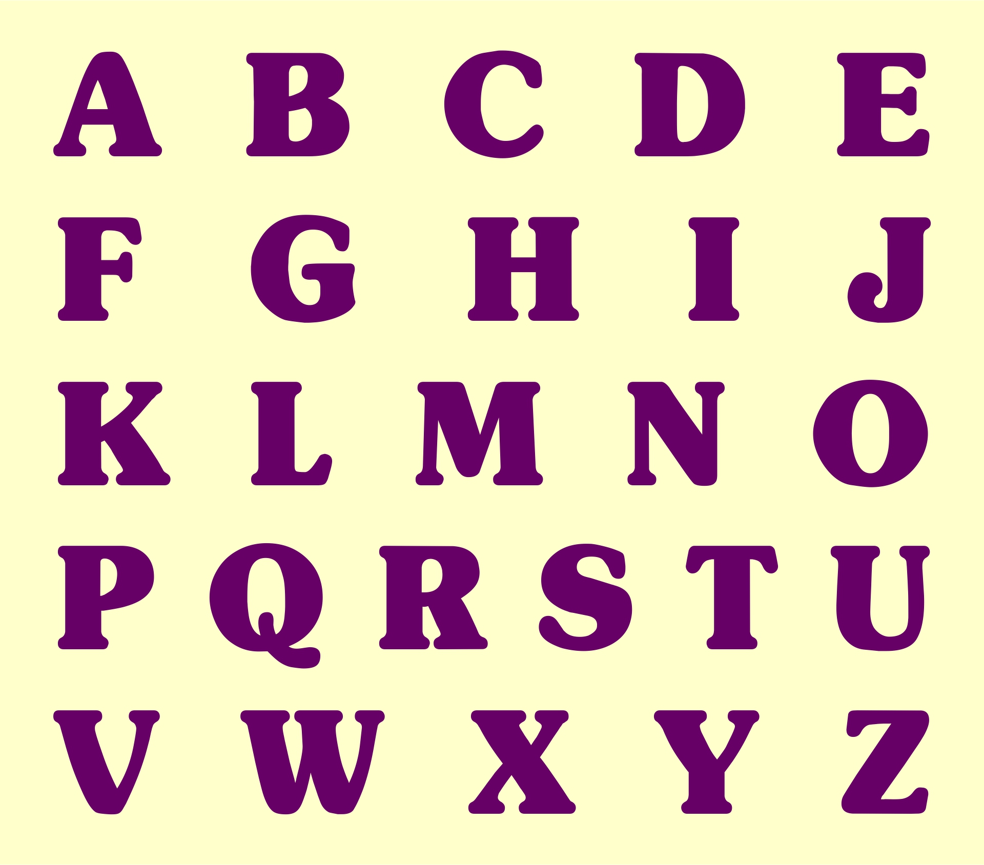 Large Printable Alphabet Letters