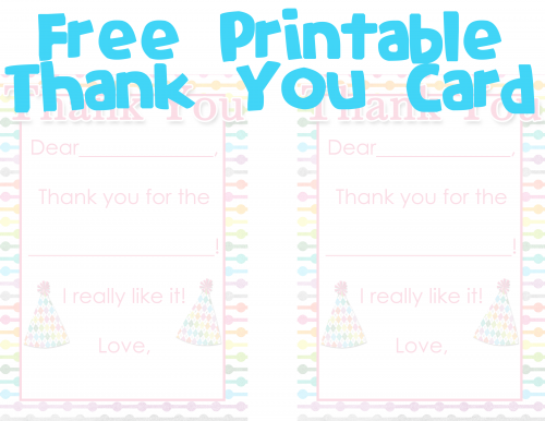 Blank Thank You Cards Printable Free