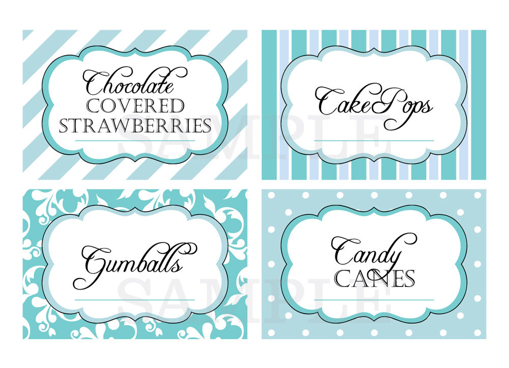 Free Printable Buffet Labels