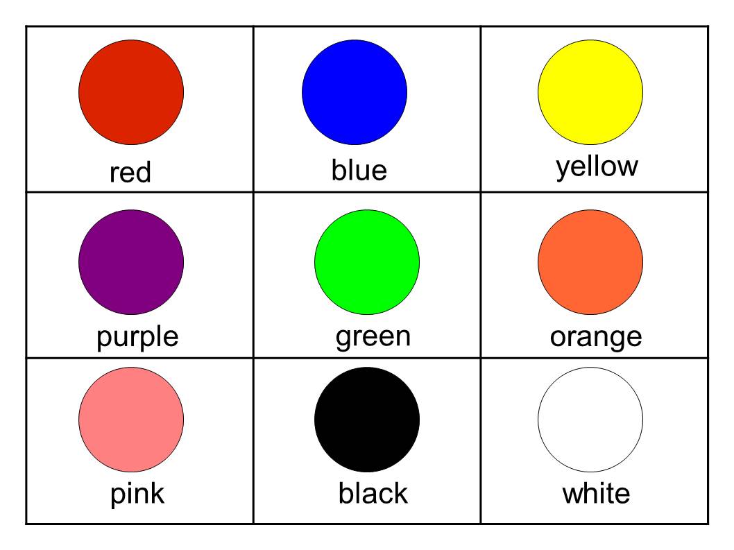 Color Flashcards Printable Free