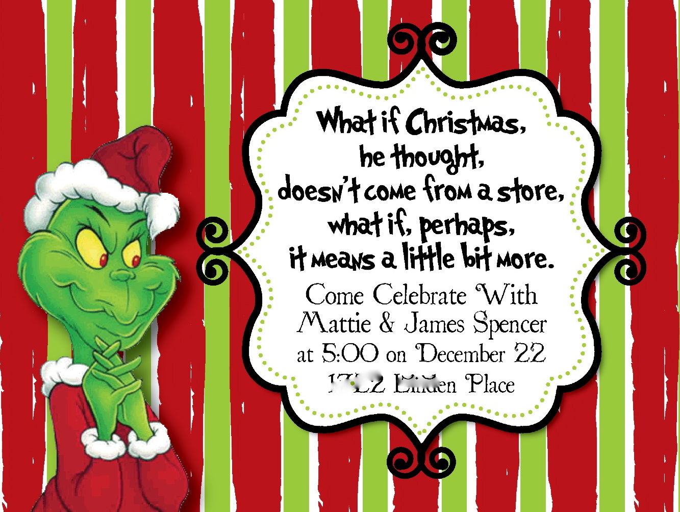 8 Best Images of Grinch Birthday Invitations Printable Grinch