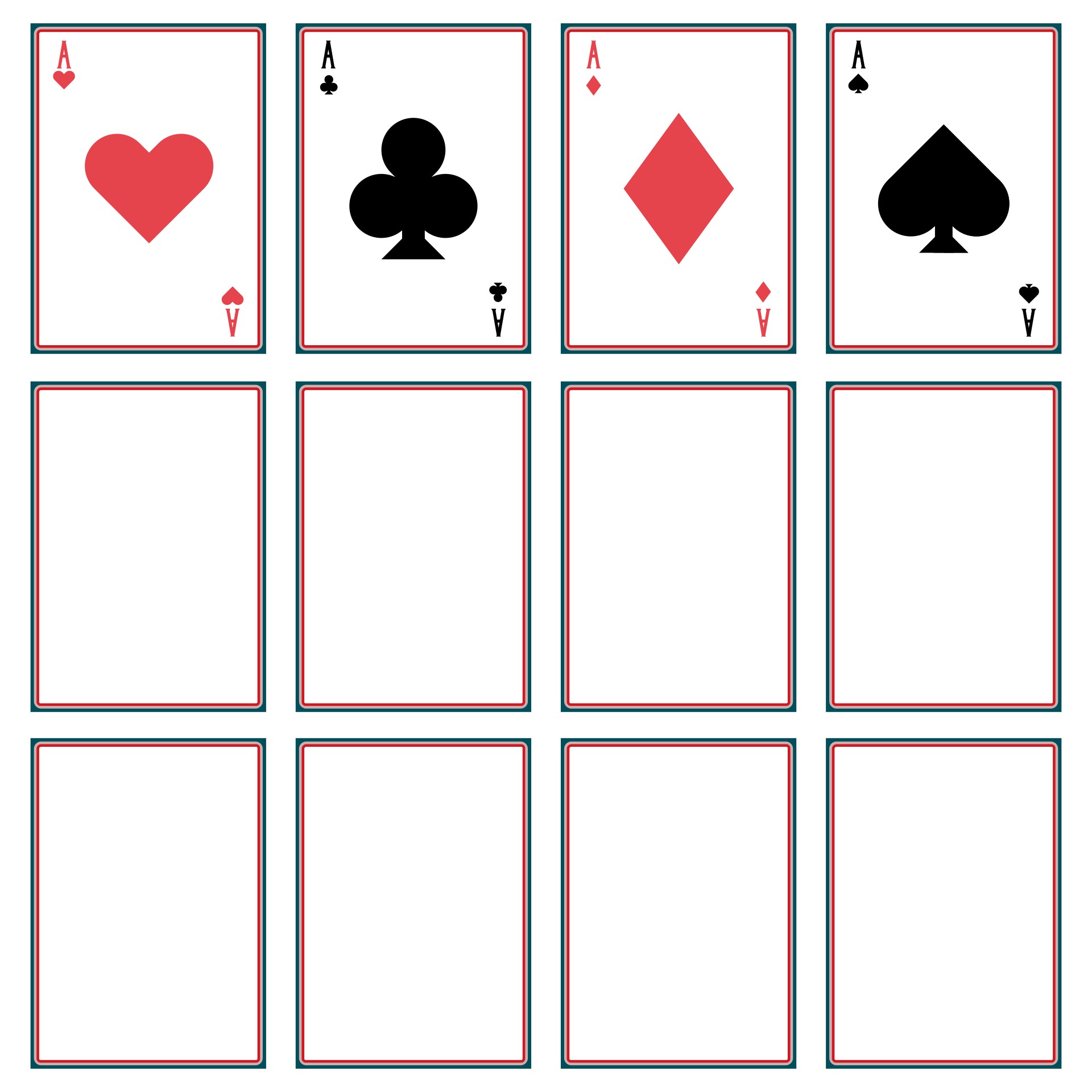 8 Best Images of Blank Playing Card Printable Template For Word Blank