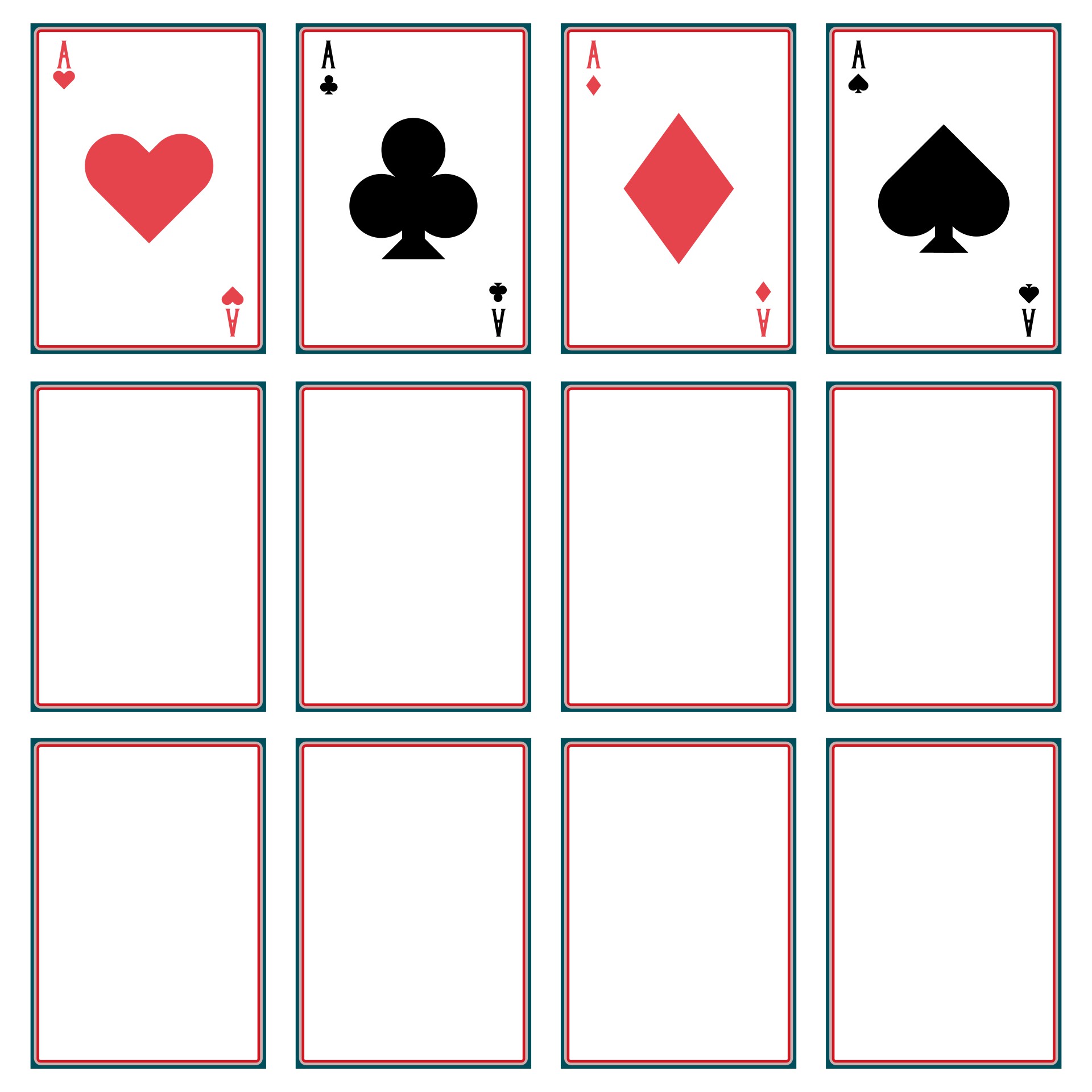 Template For Game Cards