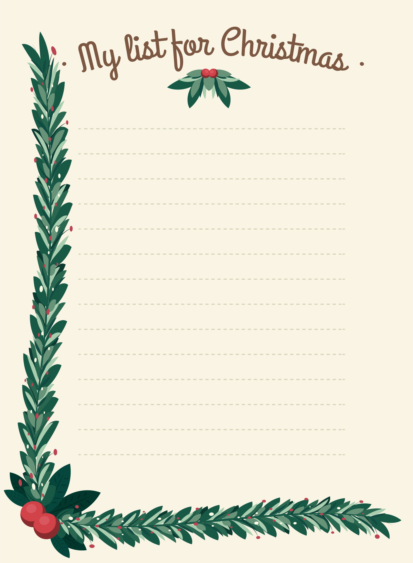 Free Printable Christmas Writing Paper