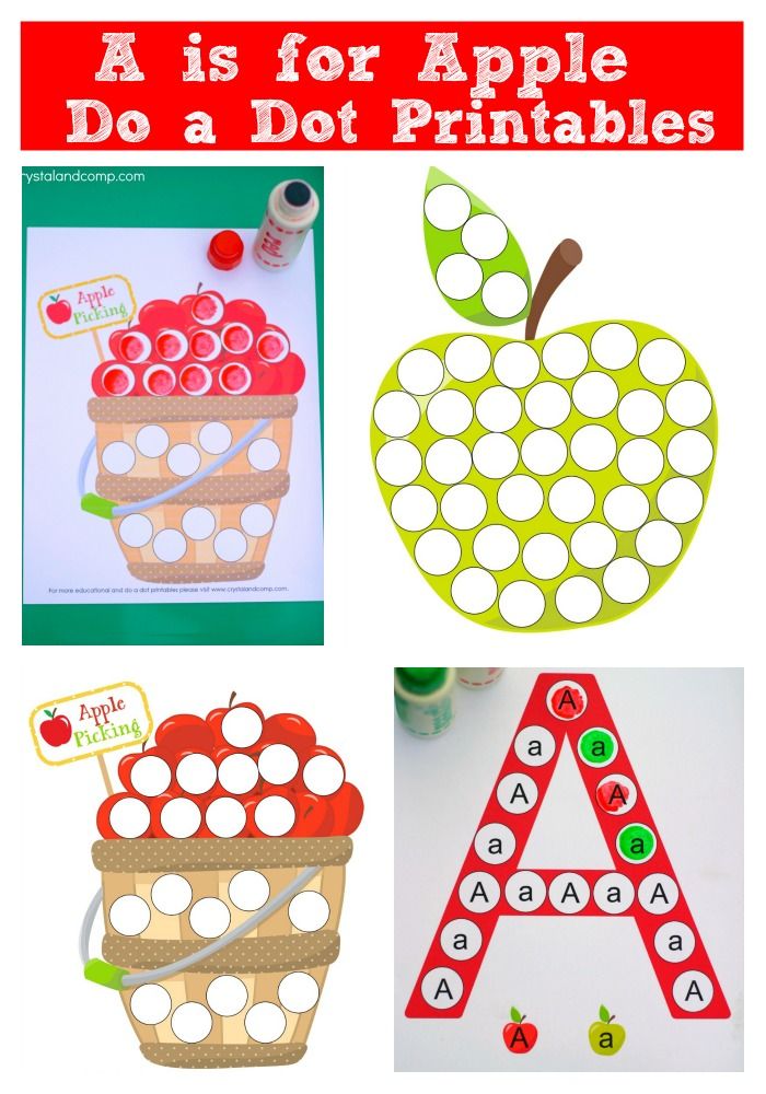 6 Best Images of Free DoADot Printables Apple Apple Do a Dot