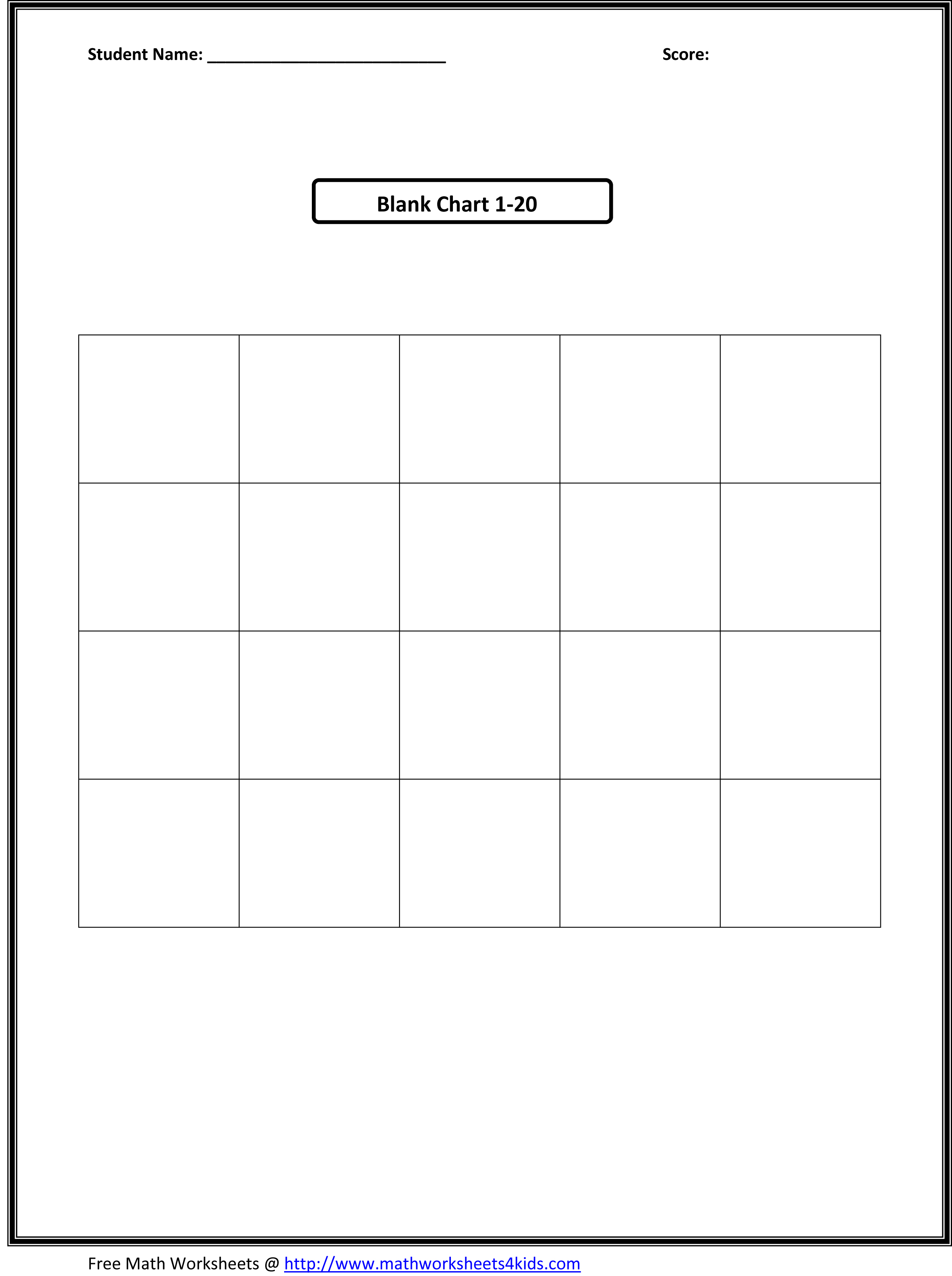 Blank Number Line Worksheet
