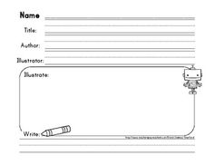 Book report worksheets for kindergarten