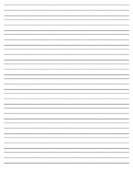Blank writing paper for first grade