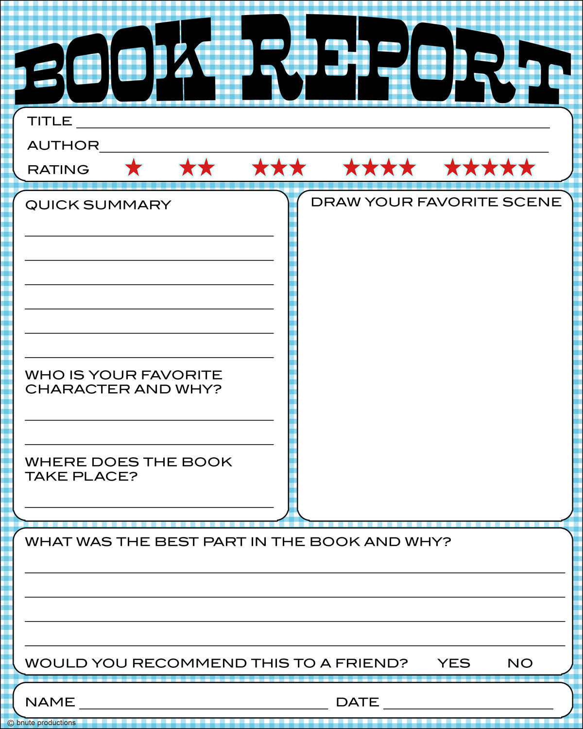 7 Best Images Of Free Printable Kindergarten Book Report Form 