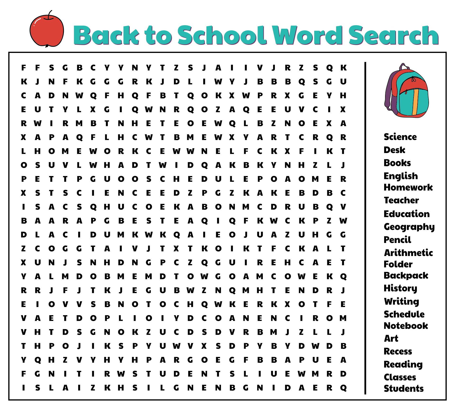around-the-school-word-search-wordmint