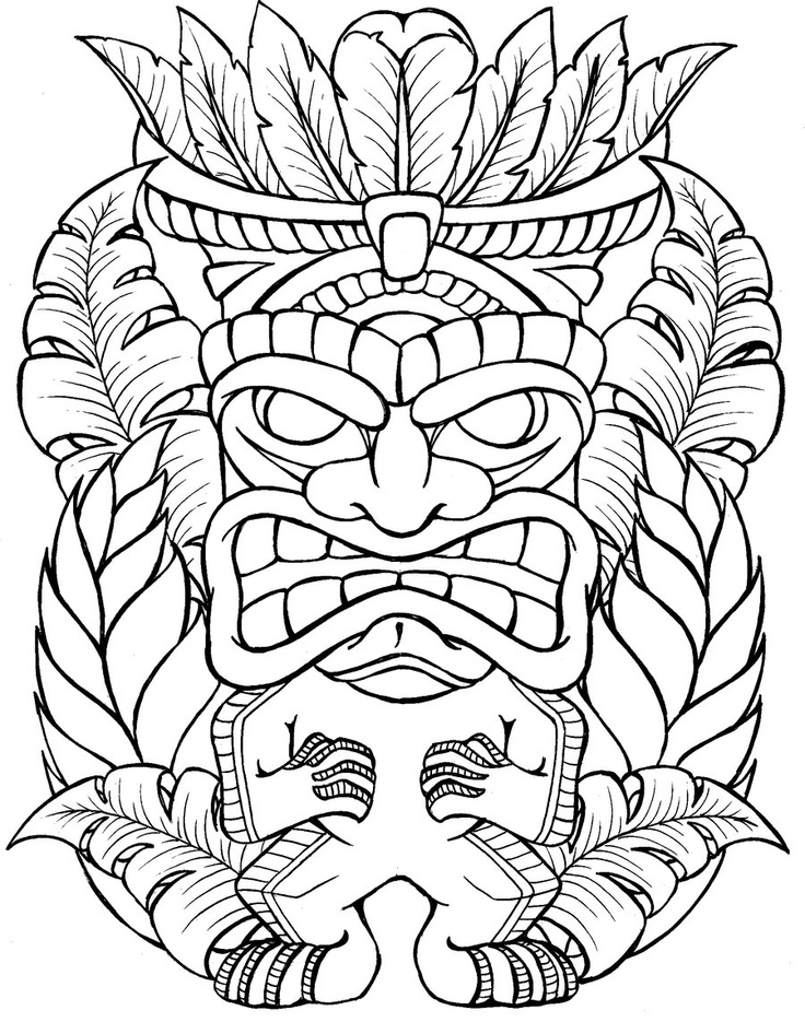 coloring pages tiki - photo #50
