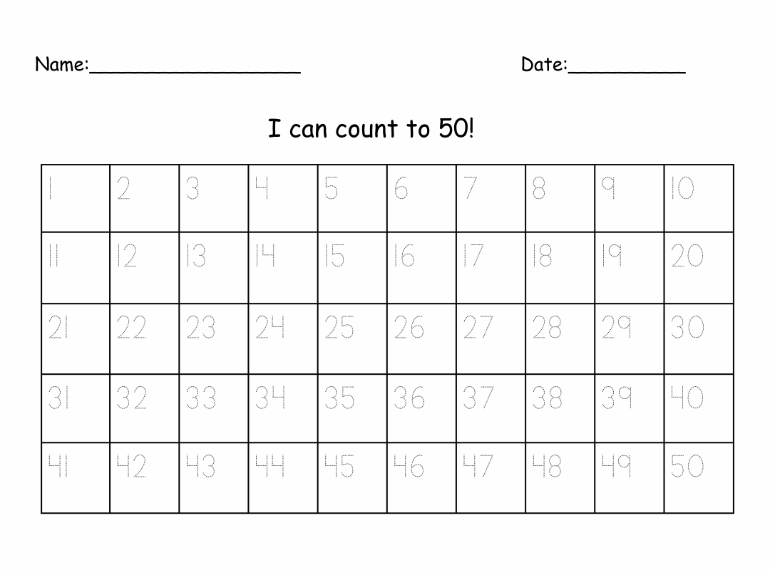 Missing Numbers 1 50 Worksheet Before Between And After Math 1 50
