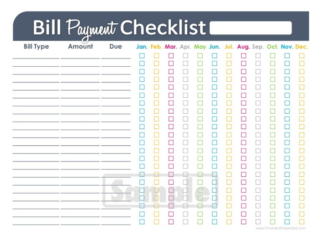 Bill Paying Worksheet Template from www.printablee.com