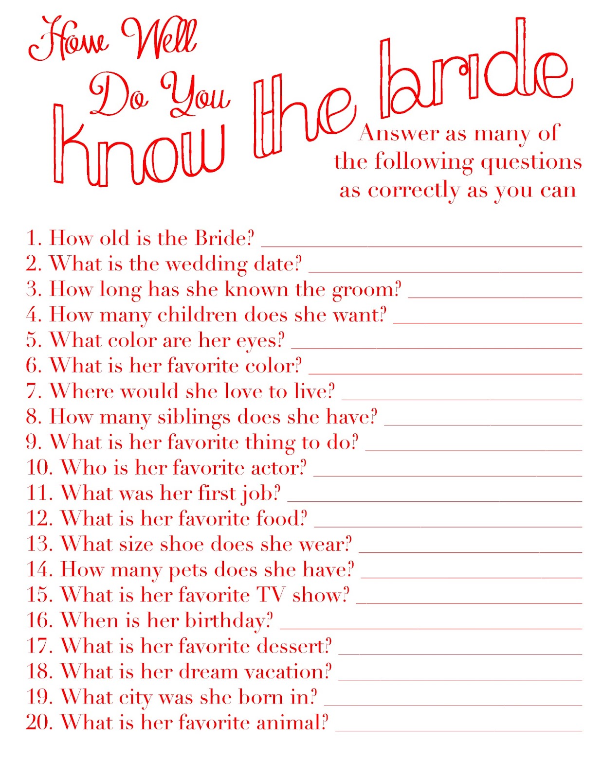 9 Best Images Of Bridal Shower Games Printable Templates Free