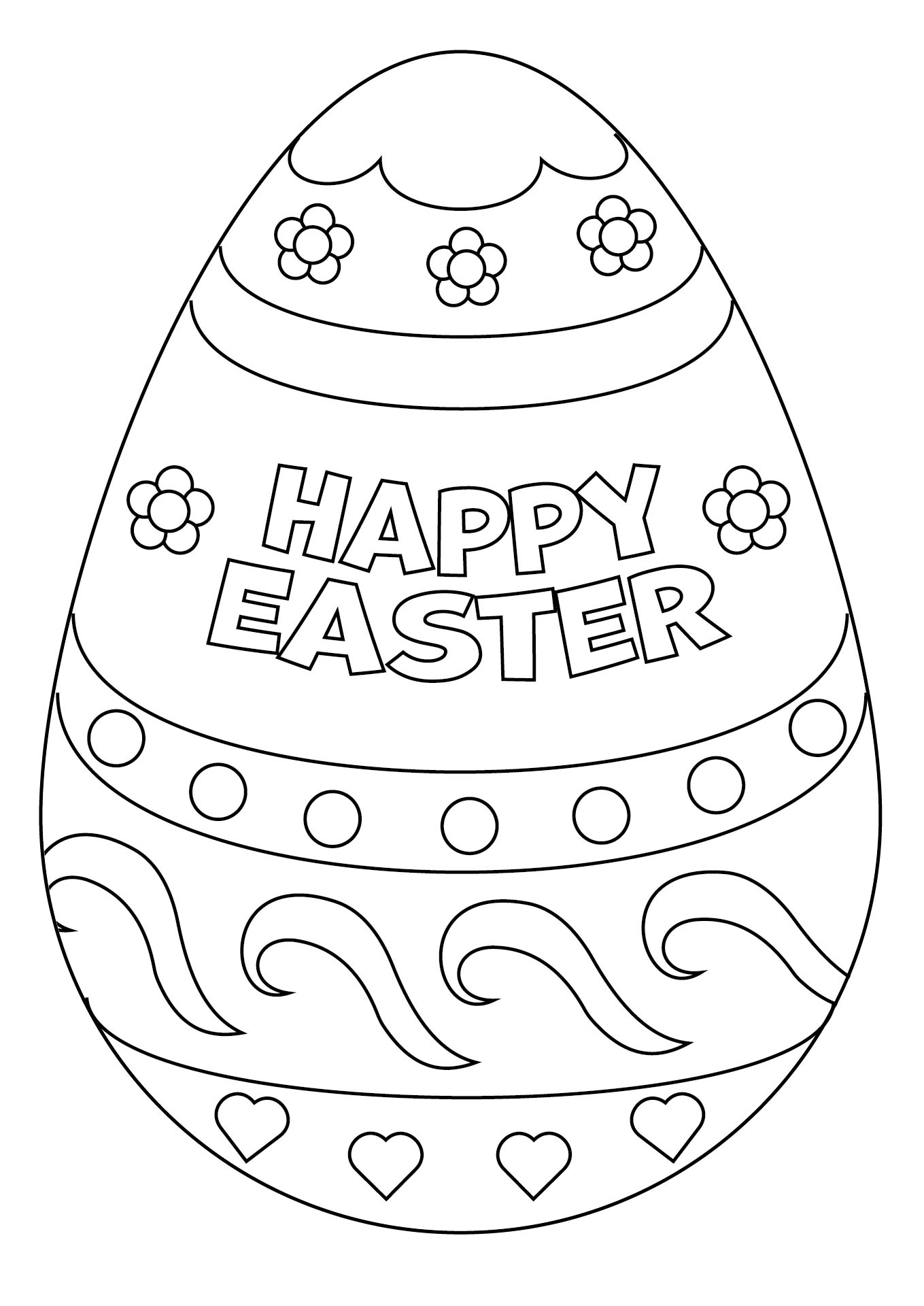 6 Best Images Of Easter Egg Coloring Pages Printable Easter Egg 