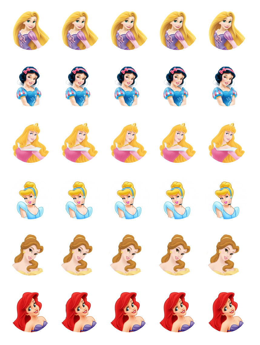 Disney Princess Cupcake Toppers Free Printable