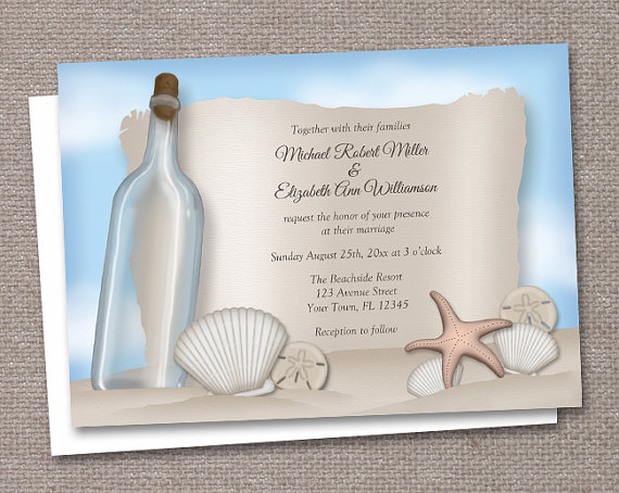 5 Best Images of Beach Wedding Invitations Printable - Beach Wedding Invitations Templates Free
