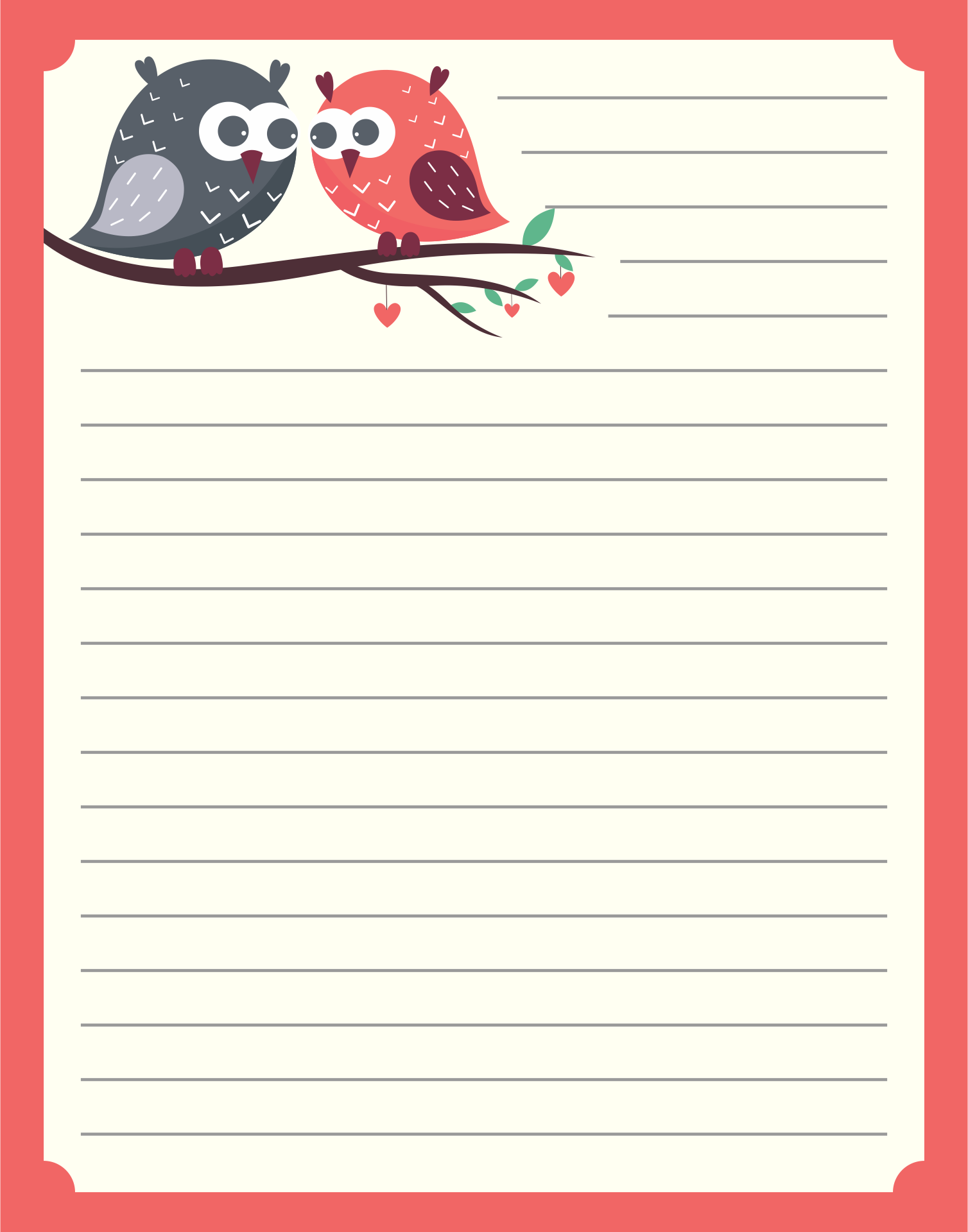 Stationery Printable Free