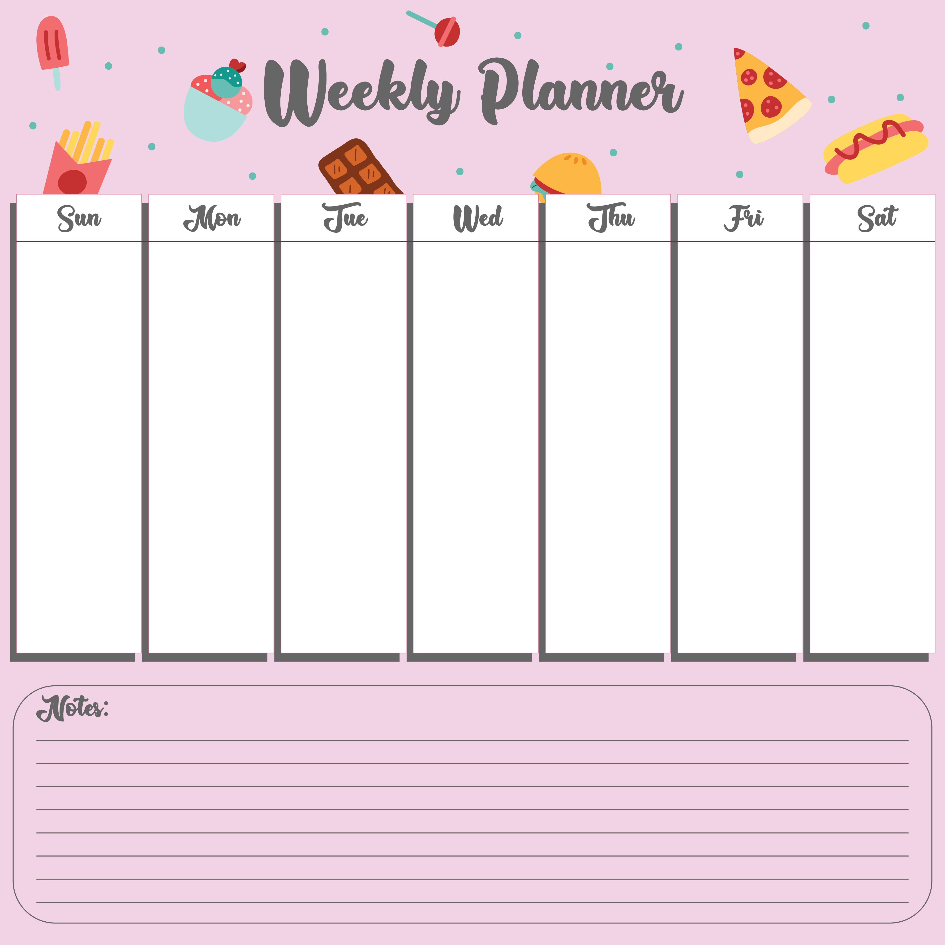 Free Printable Weekly Planner Sheets Printable Templates