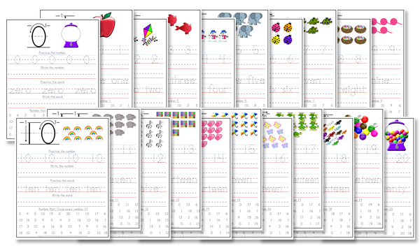 5 best images of printable writing numbers to 20 missing number 